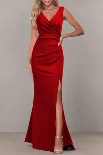 Women's V-Neck Evening Dress
