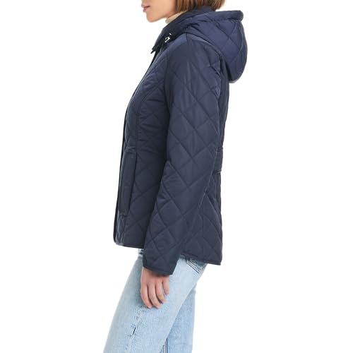 Jones New York Quilted Hooded Jacket