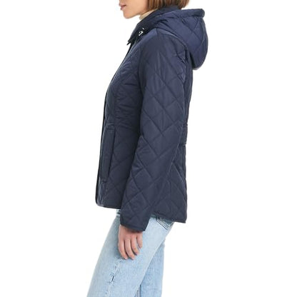 Jones New York Quilted Hooded Jacket