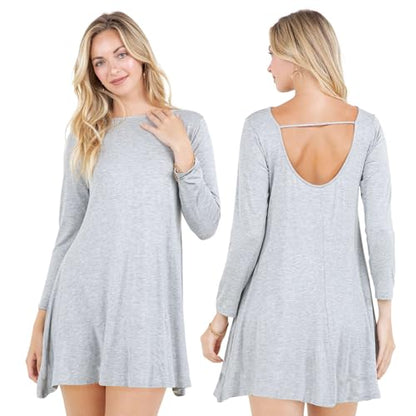 Azules Women's Long Sleeve Tunic Dress