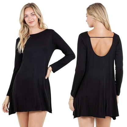 Azules Women's Long Sleeve Tunic Dress