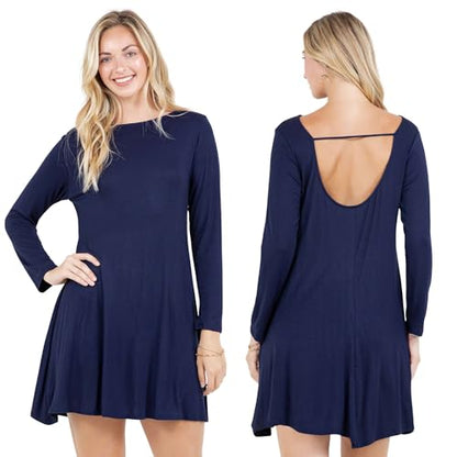 Azules Women's Long Sleeve Tunic Dress