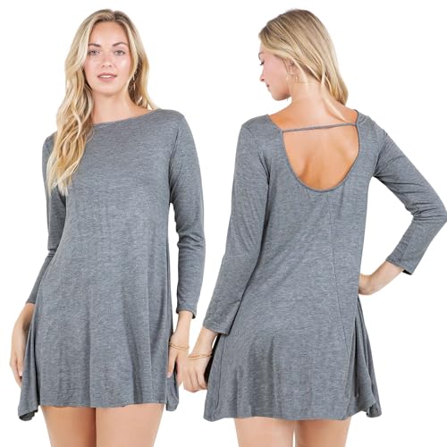Azules Women's Long Sleeve Tunic Dress