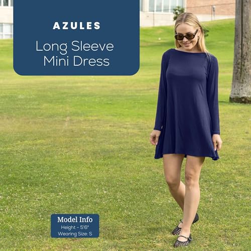 Azules Women's Long Sleeve Tunic Dress