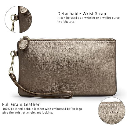 Befen Leather RFID Wristlet Wallet
