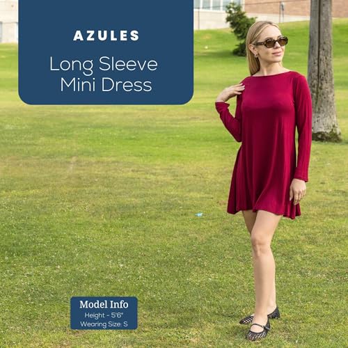 Azules Women's Long Sleeve Tunic Dress