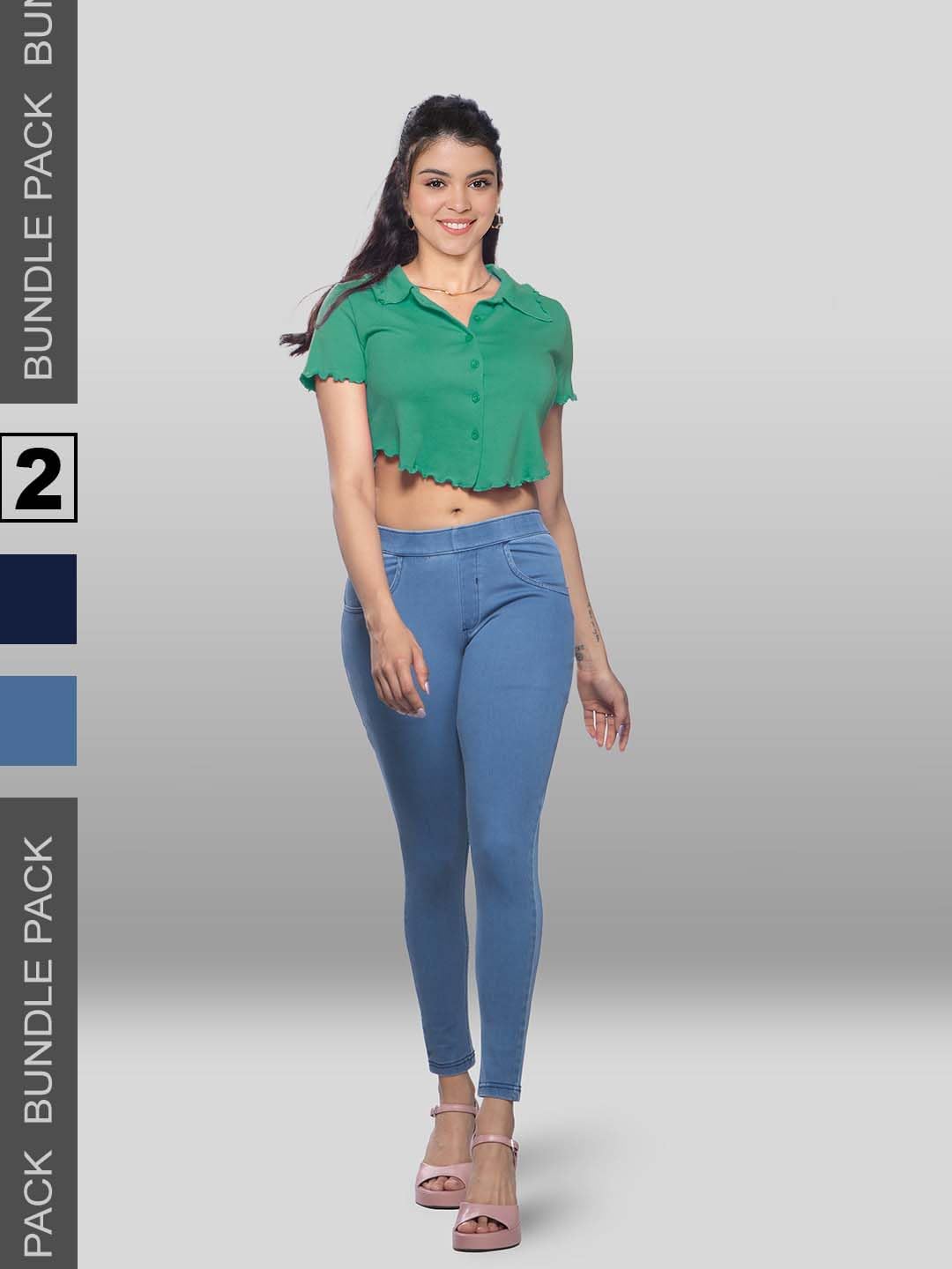 Lyra Women’s Cotton Jeggings 2 Pack