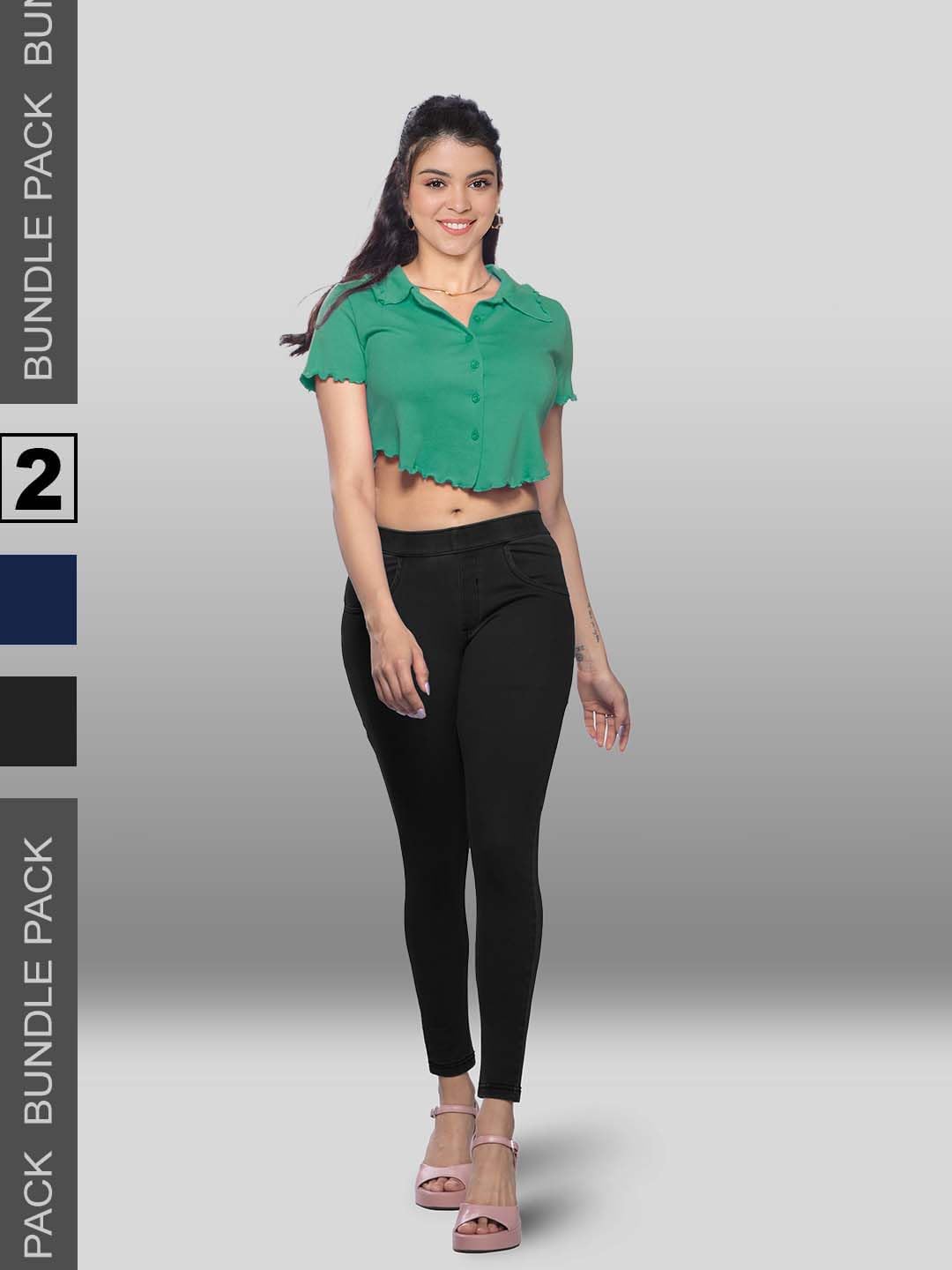 Lyra Women’s Cotton Jeggings 2 Pack