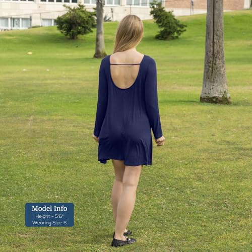 Azules Women's Long Sleeve Tunic Dress