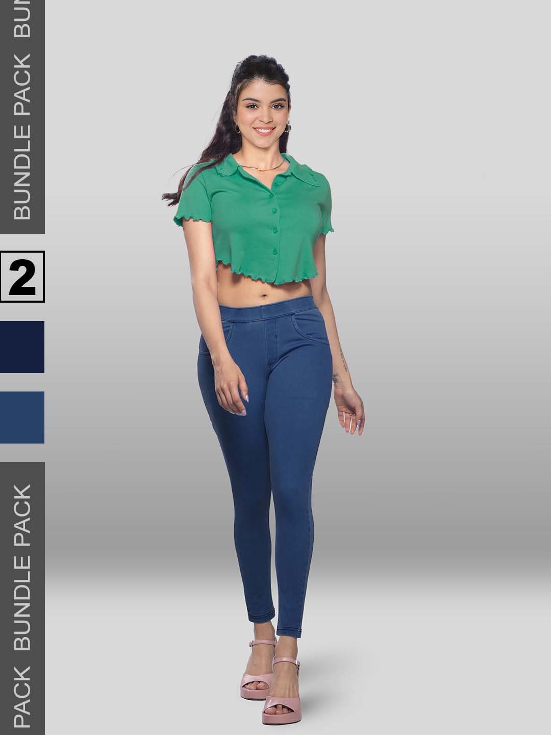 Lyra Women’s Cotton Jeggings 2 Pack