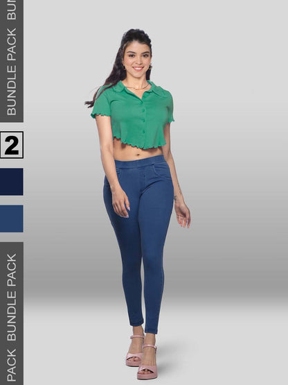 Lyra Women’s Cotton Jeggings 2 Pack