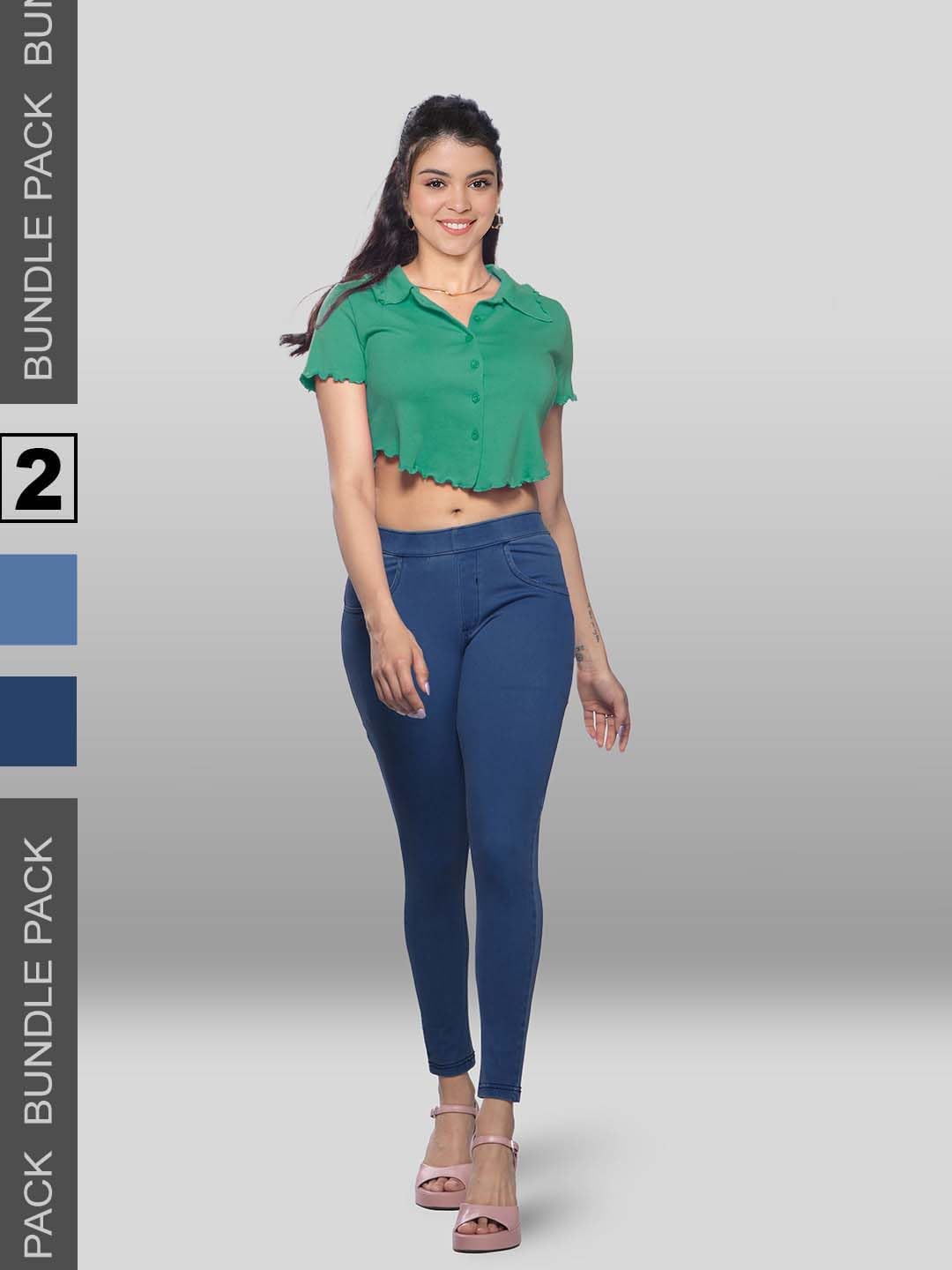 Lyra Women’s Cotton Jeggings 2 Pack