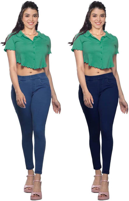 Lyra Women’s Cotton Jeggings 2 Pack