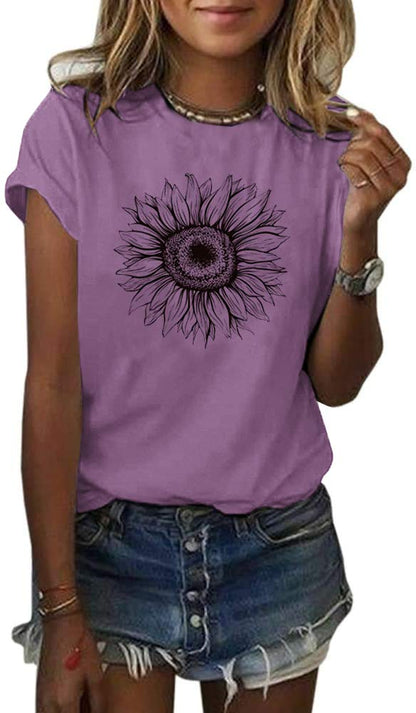 Cicy Bell Women’s Sunflower T-Shirt