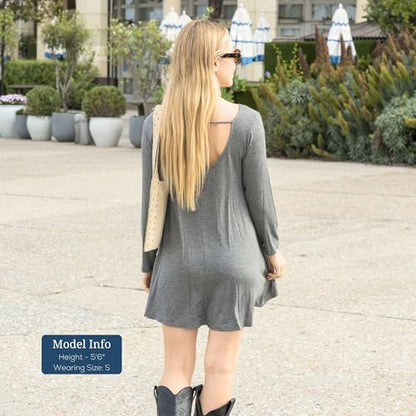 Azules Women's Long Sleeve Tunic Dress