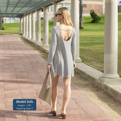 Azules Women's Long Sleeve Tunic Dress