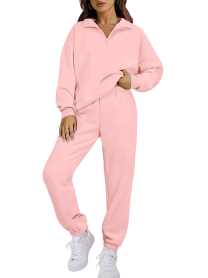 ANRABESS Women 2-Piece Sweatshirt & Jogger Set