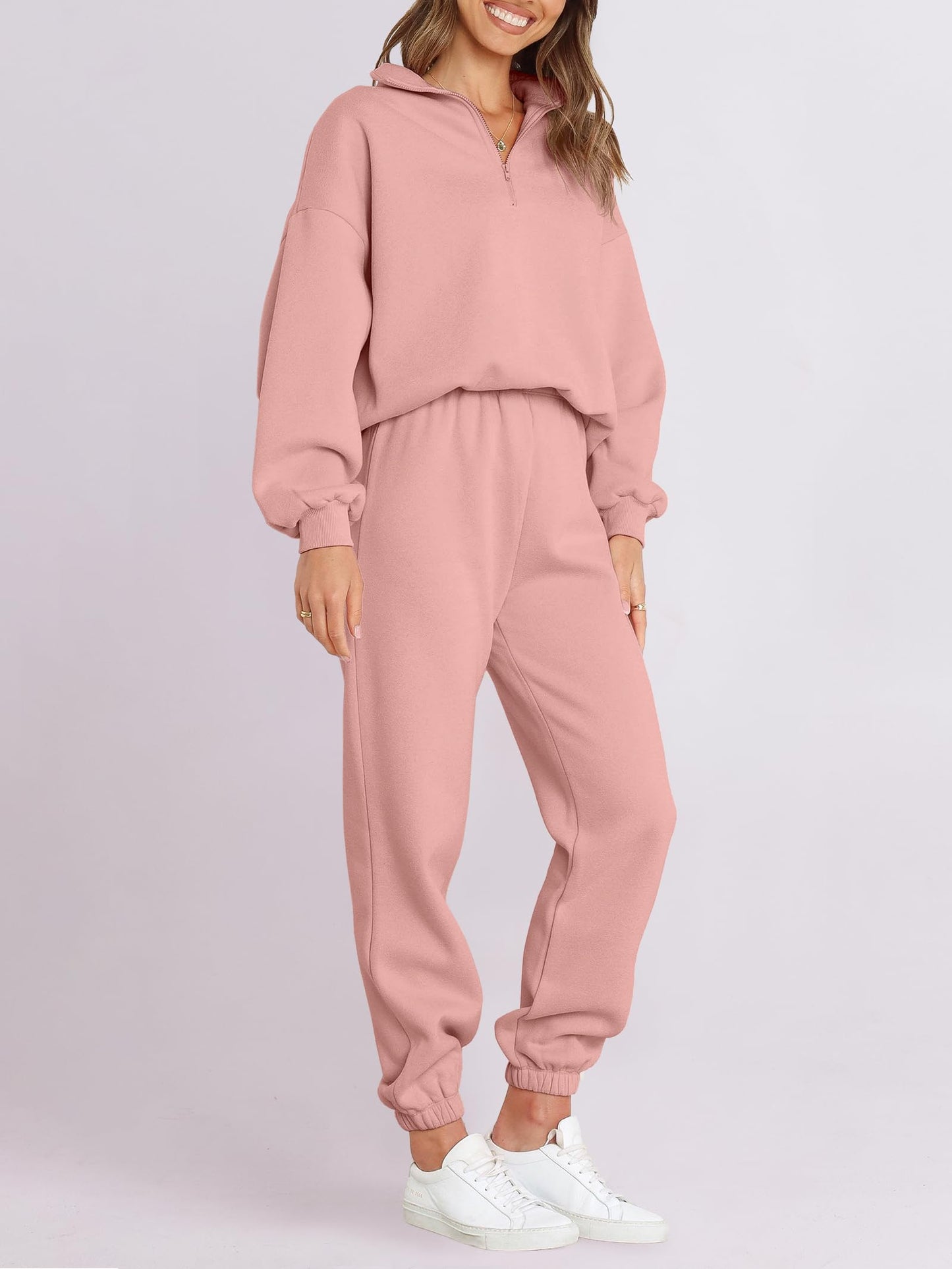 ANRABESS Women 2-Piece Sweatshirt & Jogger Set