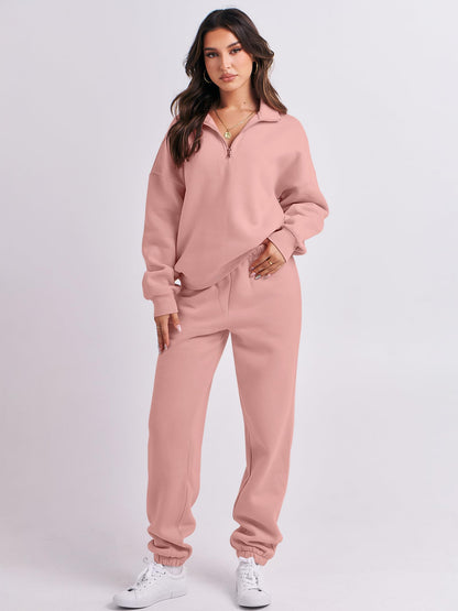 ANRABESS Women 2-Piece Sweatshirt & Jogger Set