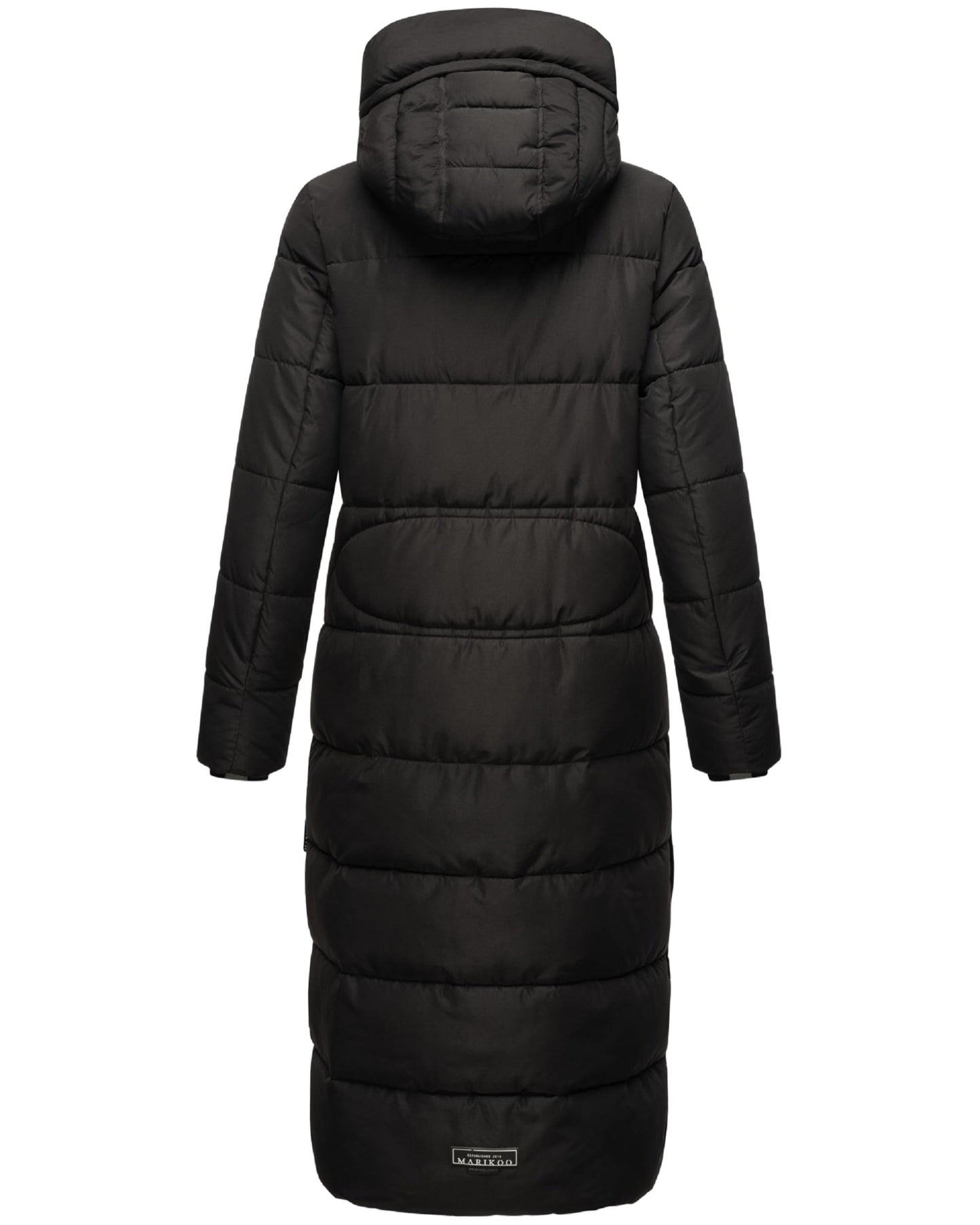 Women's Quilted Long Coat with Hood