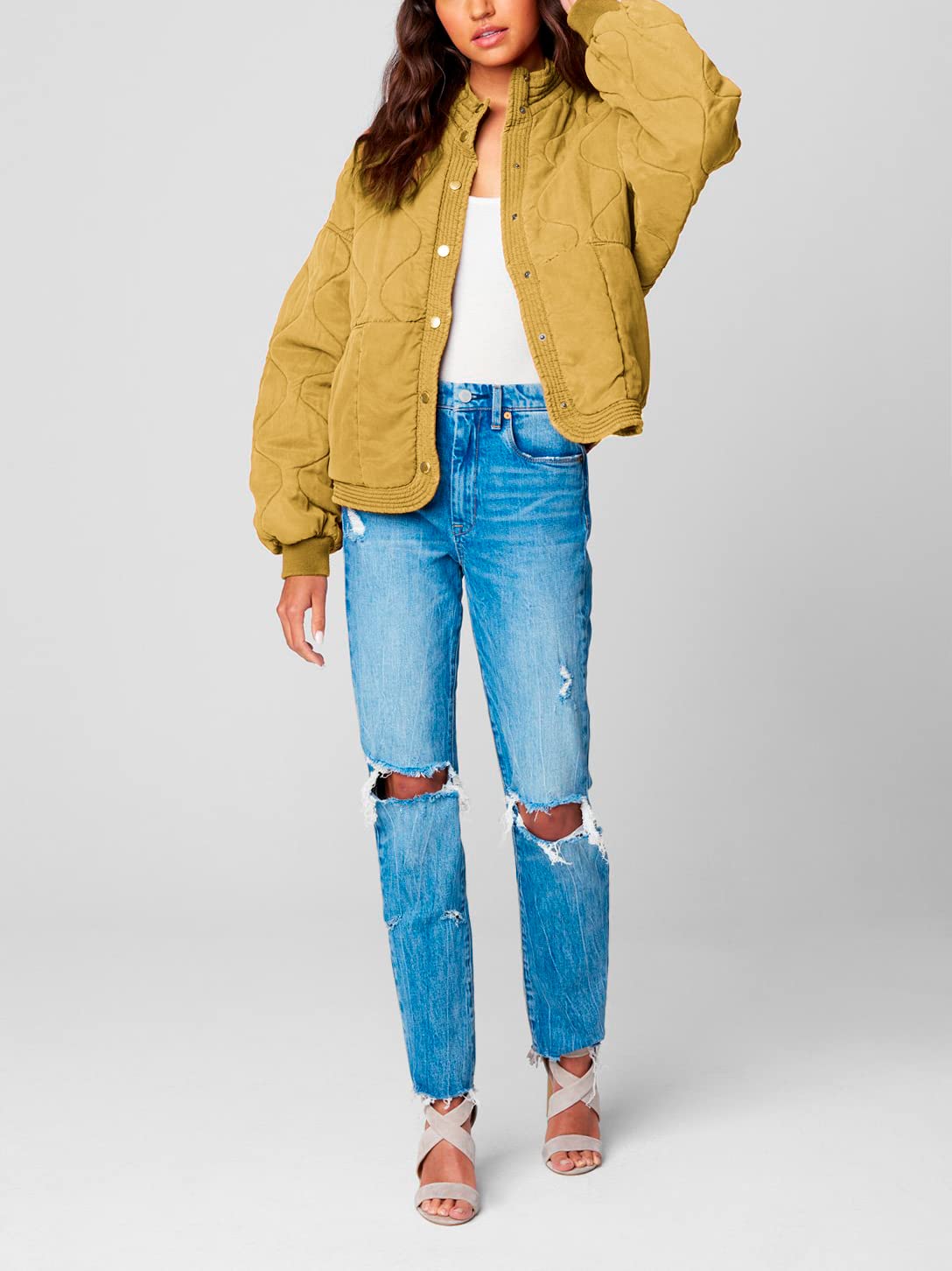 BLANKNYC Tencel Quilted Jacket