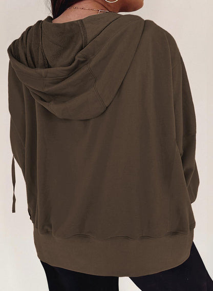 Eytino Plus Size Zip-Up Hoodie