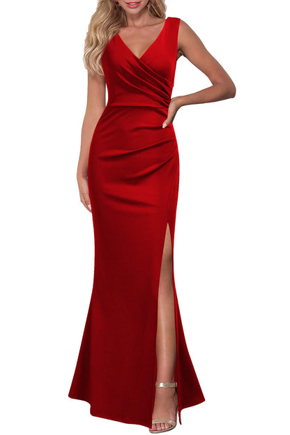 Women's V-Neck Evening Dress
