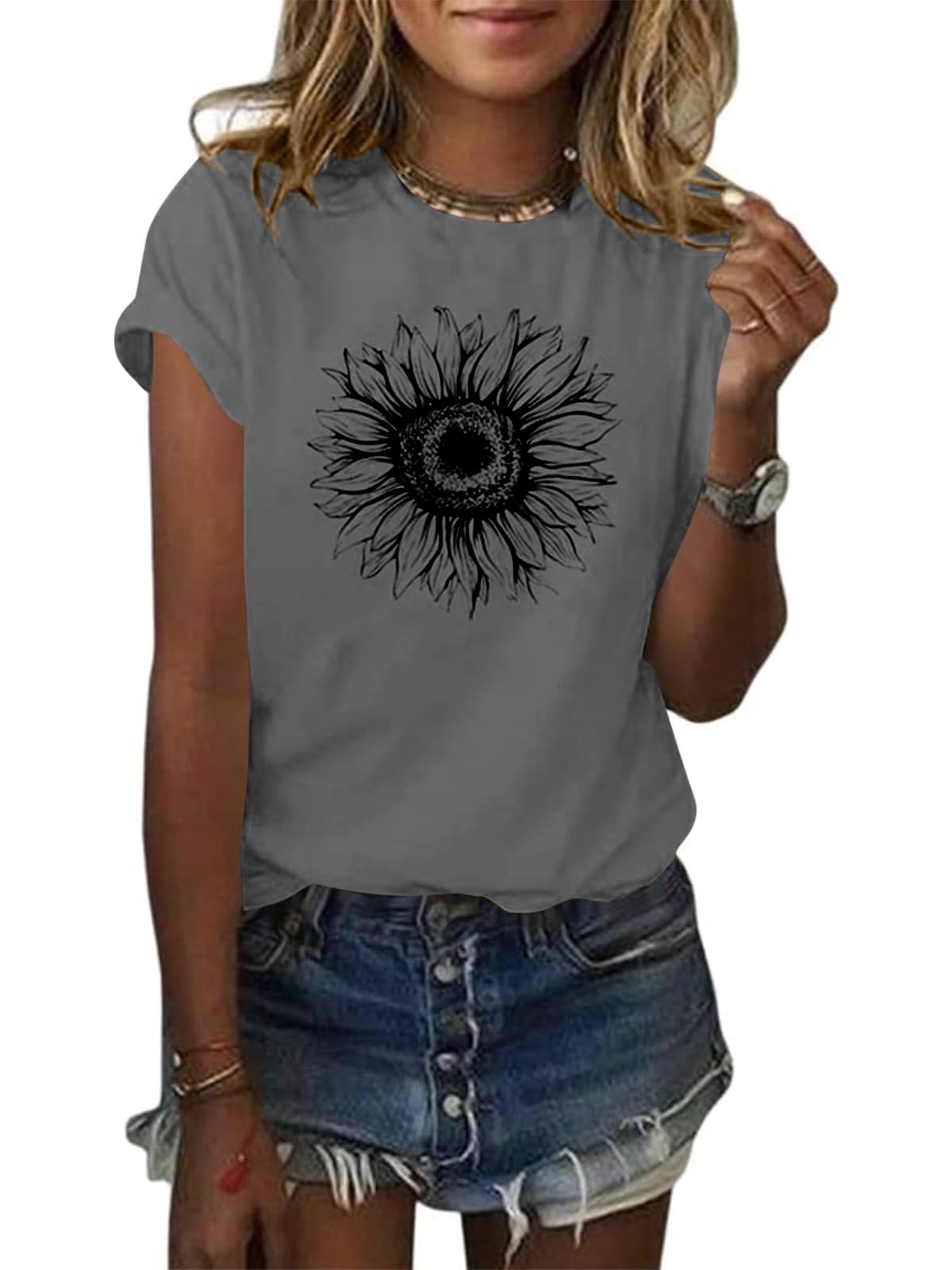 Cicy Bell Women’s Sunflower T-Shirt