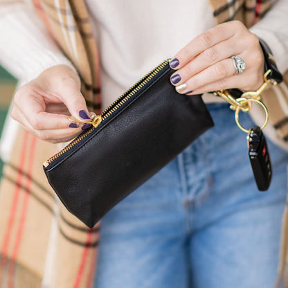 2-Piece Vegan Leather Wristlet Set