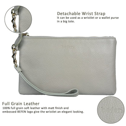 Befen Leather RFID Wristlet Wallet
