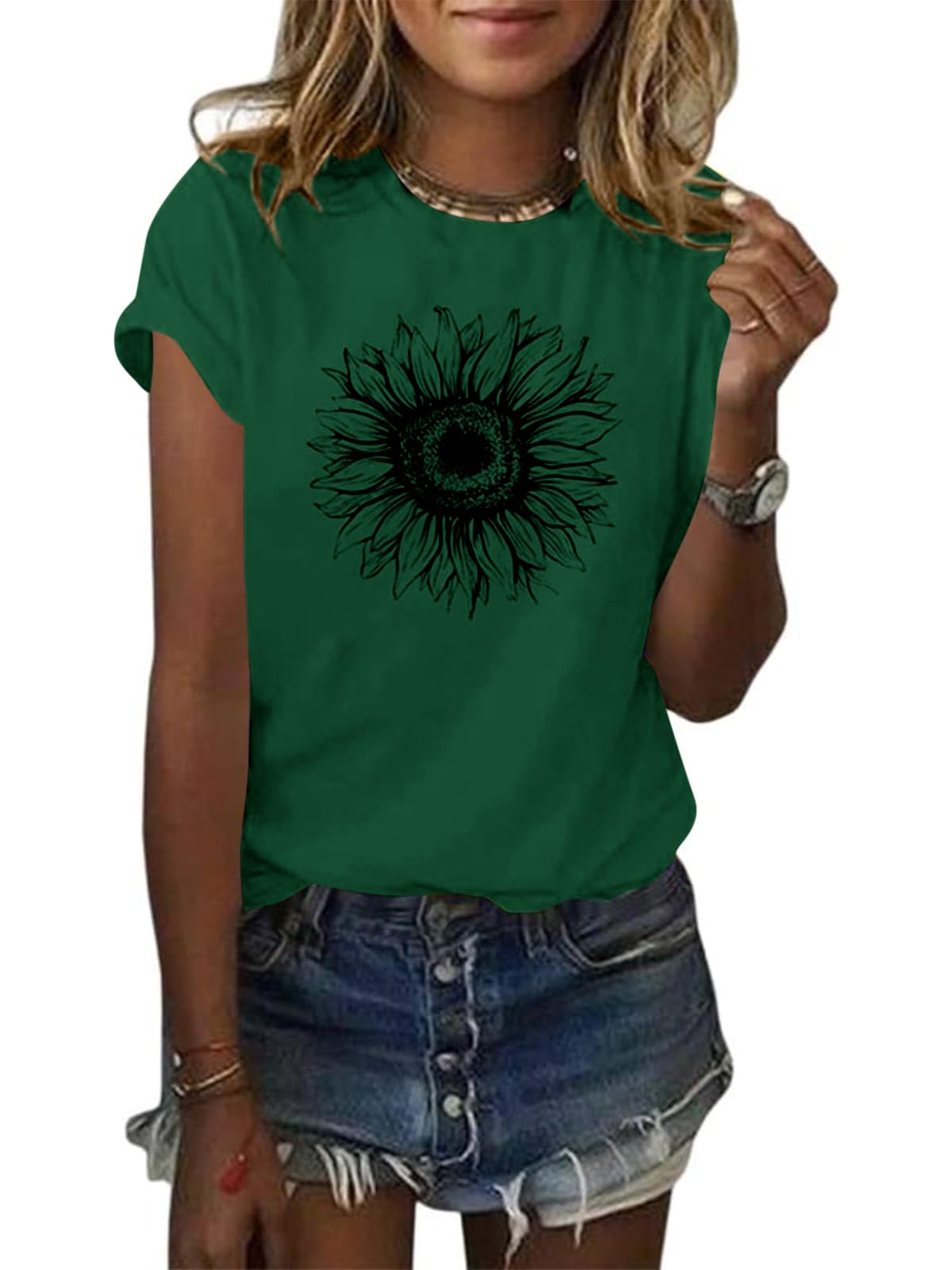 Cicy Bell Women’s Sunflower T-Shirt