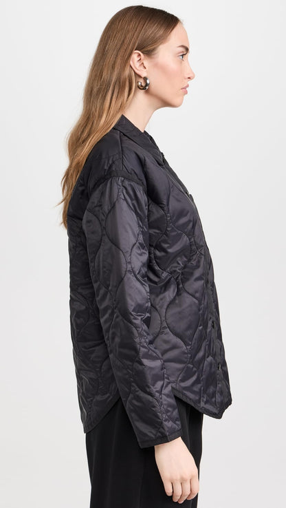 time is now quilted jacket | black
