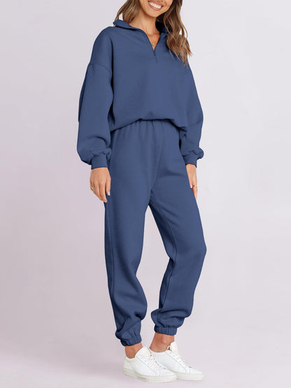 ANRABESS Women 2-Piece Sweatshirt & Jogger Set