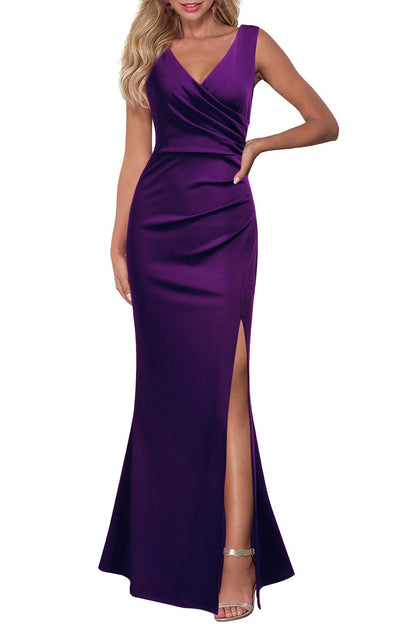 Women's V-Neck Evening Dress