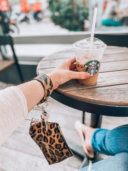 2-Piece Vegan Leather Wristlet Set