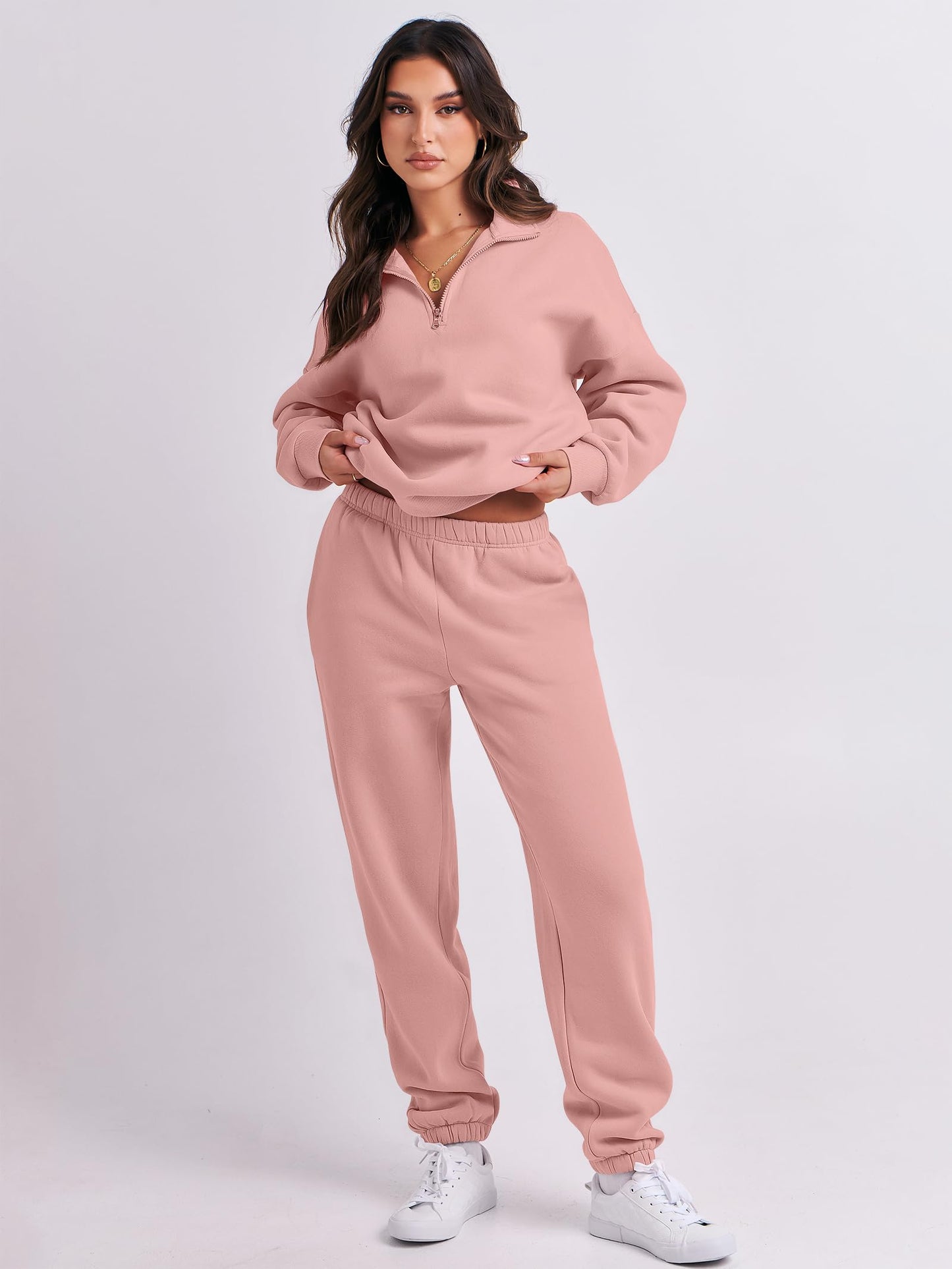 ANRABESS Women 2-Piece Sweatshirt & Jogger Set
