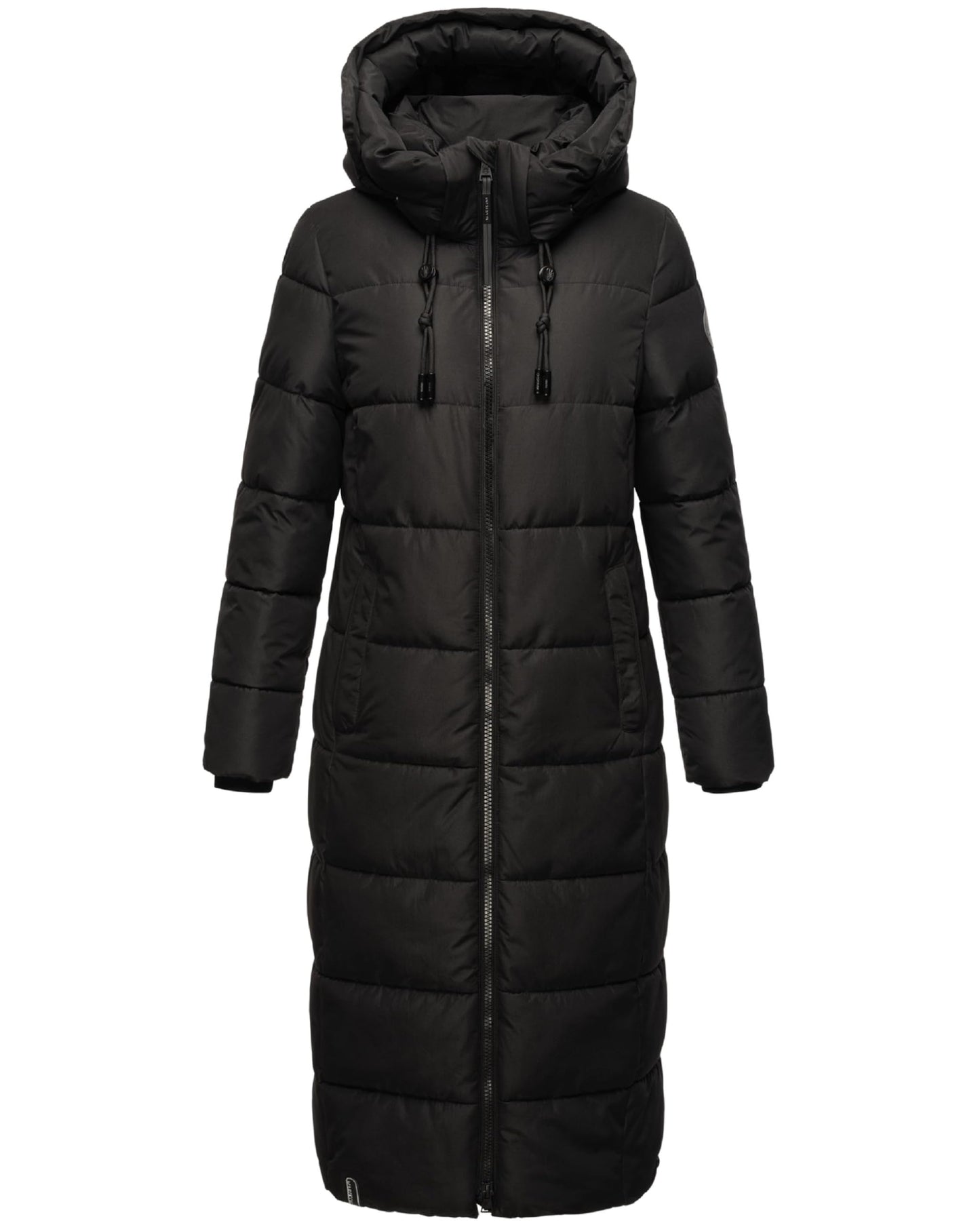 Women's Quilted Long Coat with Hood