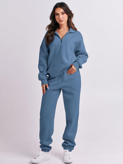 ANRABESS Women 2-Piece Sweatshirt & Jogger Set