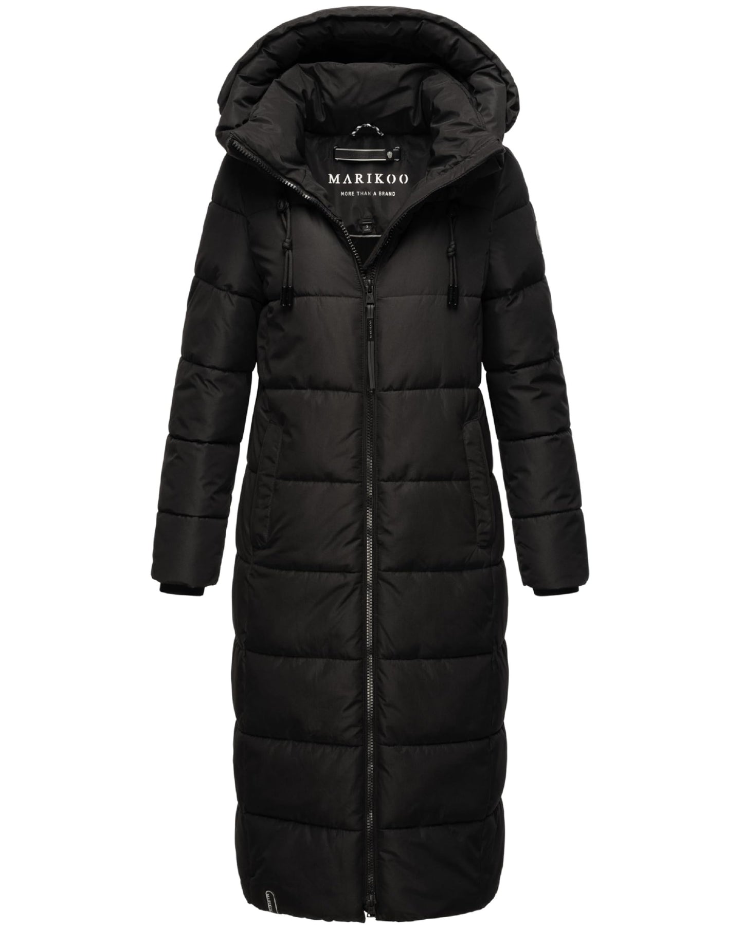 Women's Quilted Long Coat with Hood