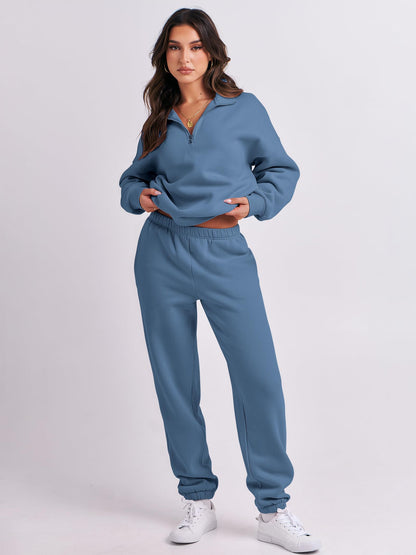 ANRABESS Women 2-Piece Sweatshirt & Jogger Set