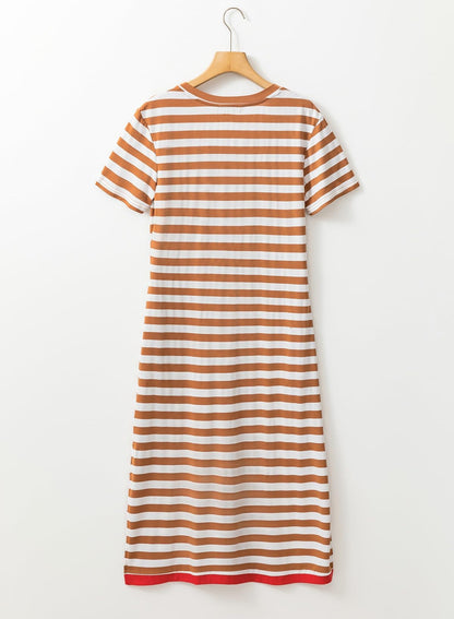 Dokotoo Women's Striped Maxi Dress