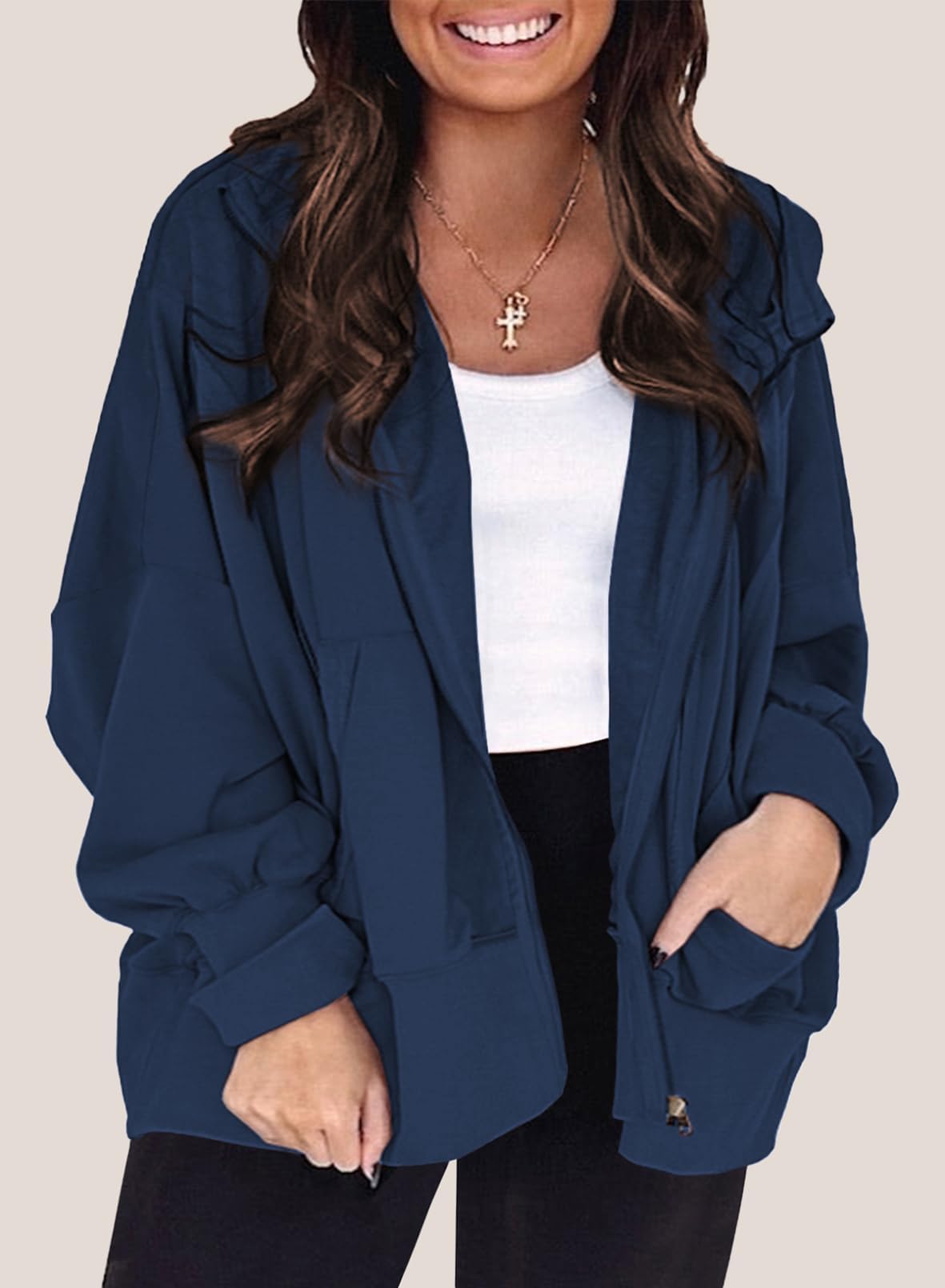 Eytino Plus Size Zip-Up Hoodie
