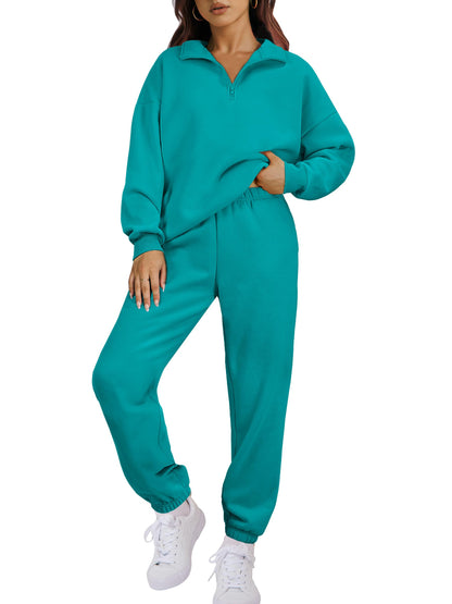 ANRABESS Women 2-Piece Sweatshirt & Jogger Set