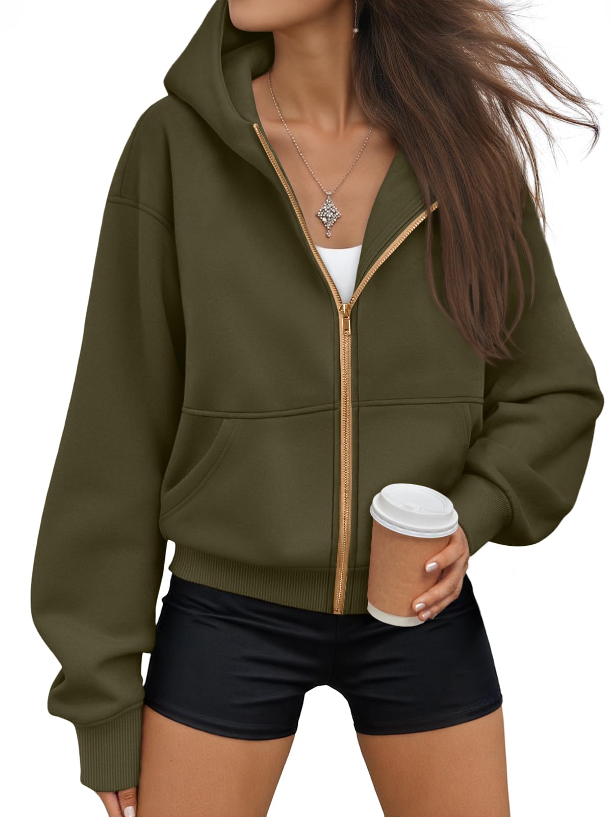 Trendy Queen Cropped Hoodie