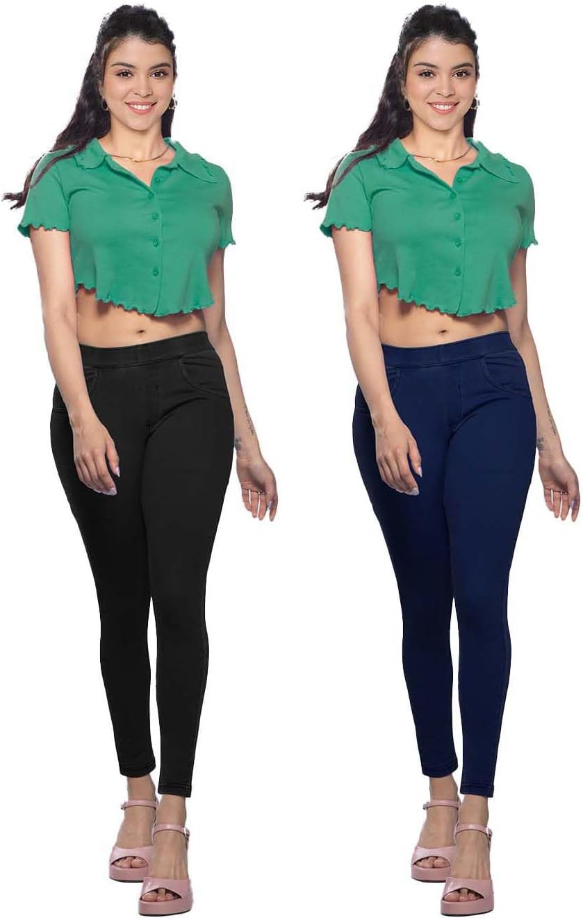 Lyra Women’s Cotton Jeggings 2 Pack
