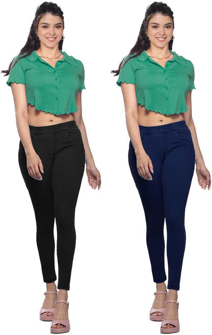 Lyra Women’s Cotton Jeggings 2 Pack