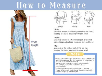 Chouyatou Retro Plaid Smocked Dress