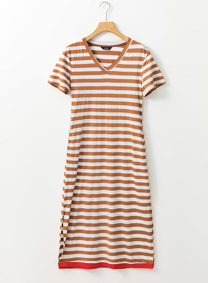 Dokotoo Women's Striped Maxi Dress