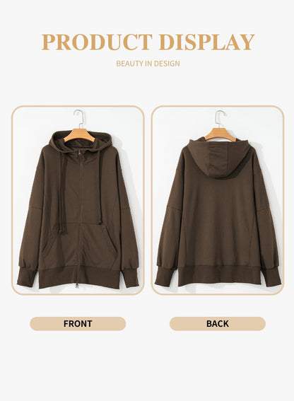 Eytino Plus Size Zip-Up Hoodie
