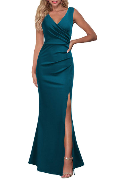 Women's V-Neck Evening Dress